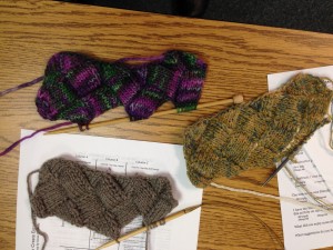 Charted Entrelac Class Swatches, AMAZING Work!